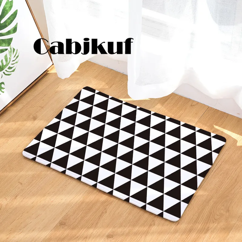 

High Quality New Arrival Geometric Ornamentation Print Dust-Proof Carpets Bathroon Mats Anti-Slip Rugs