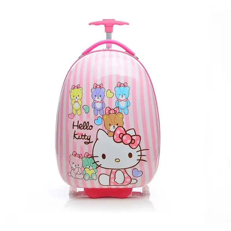 

Hello Kitty School Backpack Children Trolley Backpack School Bags with Wheels for Girls Kids Wheeled Bag Bookbag travel luggage