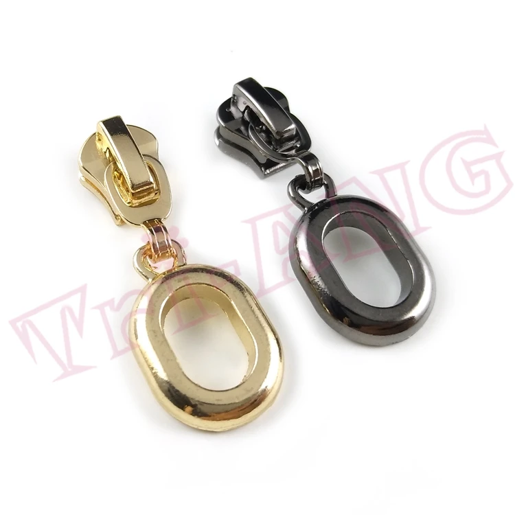 

20pcs/lot, 5# Gold/Gun Black Color Zipper Sliders w/ Oval Shape Zipper Pulls