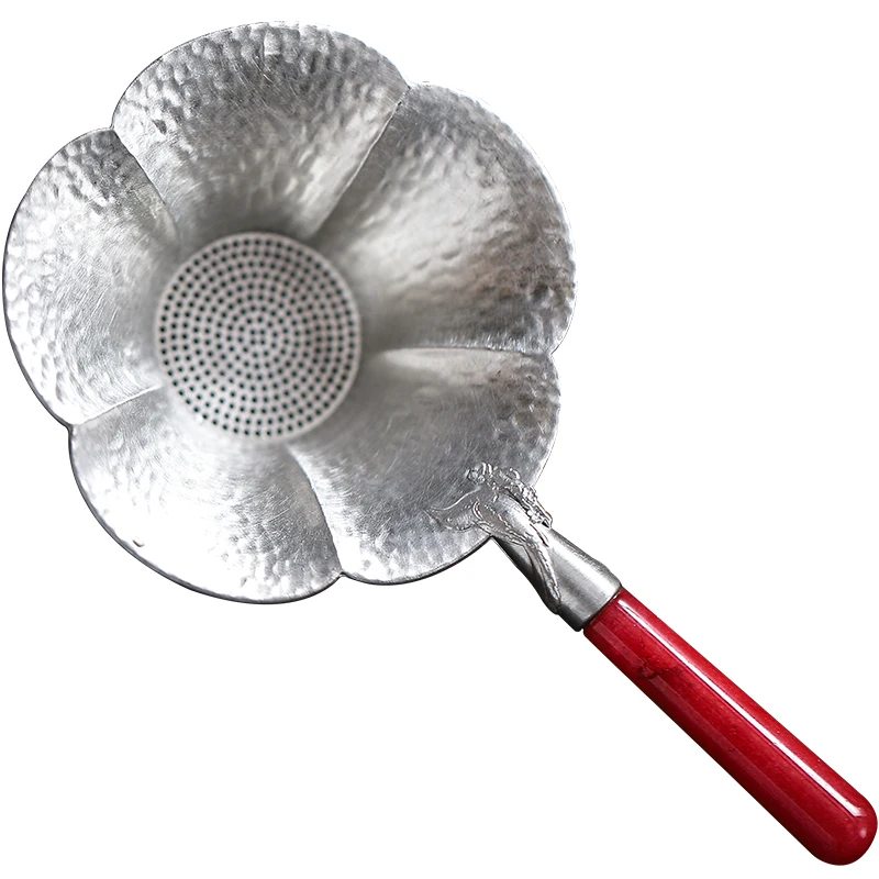 

tin tea filtration with jade porcelain handle filter net for tea leaves tea accessories