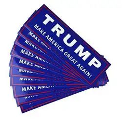10 шт./лот модные переводные наклейки аксессуары наклейки на автомобильные бамперы с надписью президент Дональд Трамп кампании 23x7,6 см