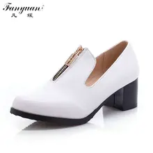 Новые модные дамские туфли-оксфорды с острым носком платформой и средним каблуком повседневные слипоны нескользящая обувь
