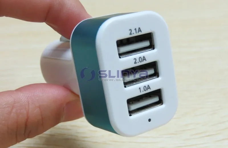 5 шт./лот мини 3 USB порта зарядное устройство 5 В/2.1A/2A/1A автомобильное зарядное устройство для iPhone X 8 7 6 samsung huawei Xiaomi USB Автомобильное зарядное устройство