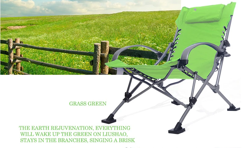 Высокое качество Защита от солнца Lounge Алюминий сплав Рыбалка стул открытый складной стул сильное влияние Портативный стул отдыха