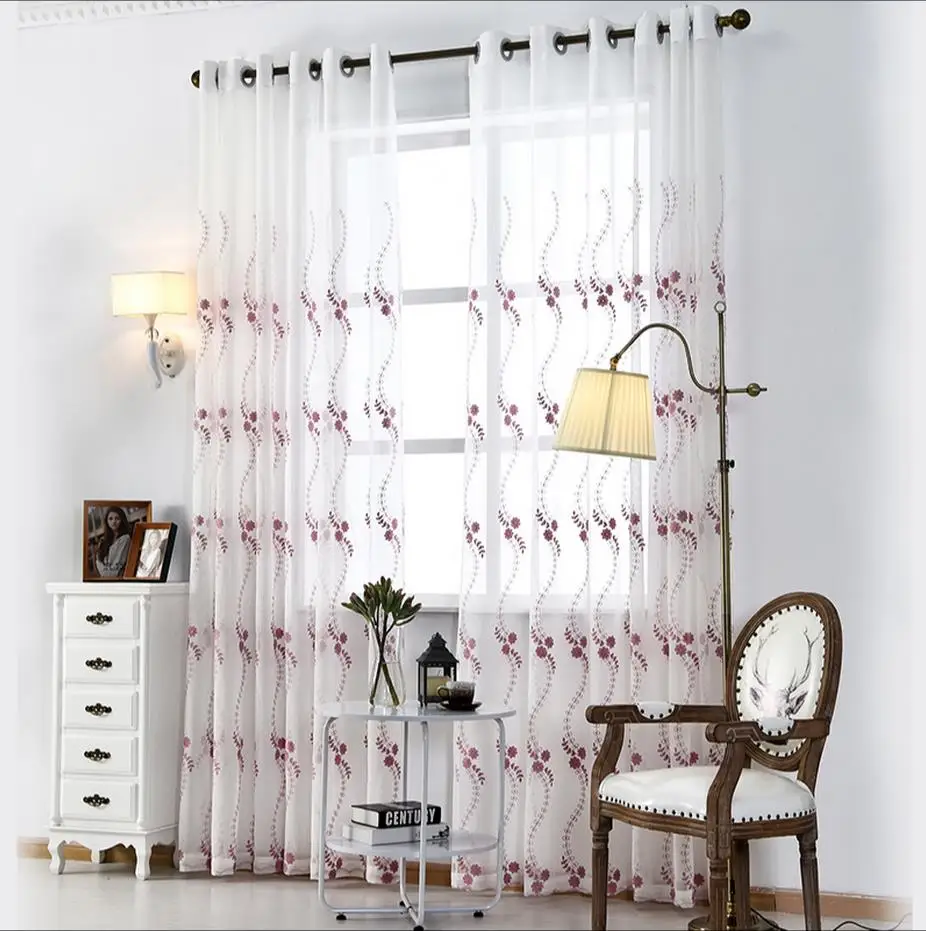 

Gauze shade finished flat ground wire netting yarn curtain pastoral fabric sitting room bedroom balcony