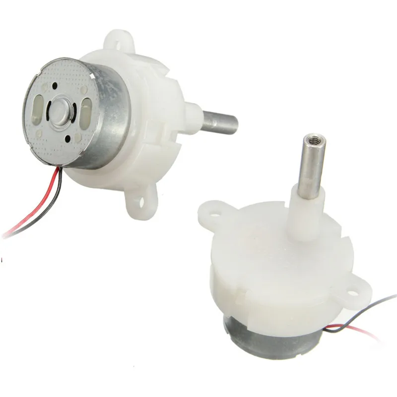2шт DC 5 V 6 V 9 V 12 V червячный редуктор длинный вал для мотора шестерни низкоскоростной двигатель 5-12 RPM