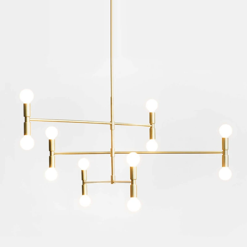 

Modern Creative Gold Iron 12-Head Ceiling Light Restaurant Dining Room Good-Looking Ceiling Lamp Indoor Ceiling Lights