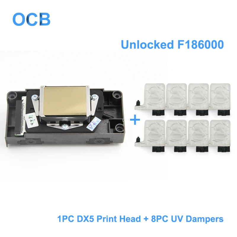 New F186000 Unlocked UV Printhead DX5 Solvent Print Head For Epson R1800 R1900 R2000 R2400 4880 For Mimaki JV33 For Mutoh 1604 New F186000 Unlocked UV Printhead DX5 Solvent Print Head For Epson R1800 R1900 R2000 R2400 4880 For Mimaki JV33 For Mutoh 1604