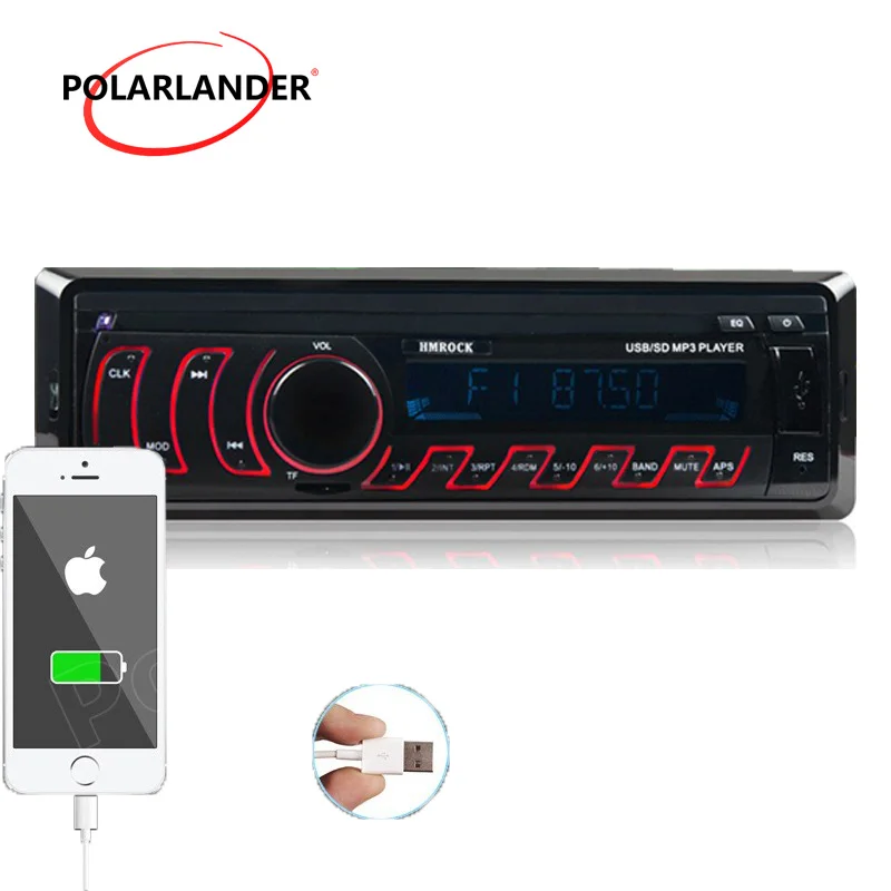 Автомобильный радиоприемник Polarlander 12 В без Bluetooth Автомобильное аудио Стерео 1 Din FM