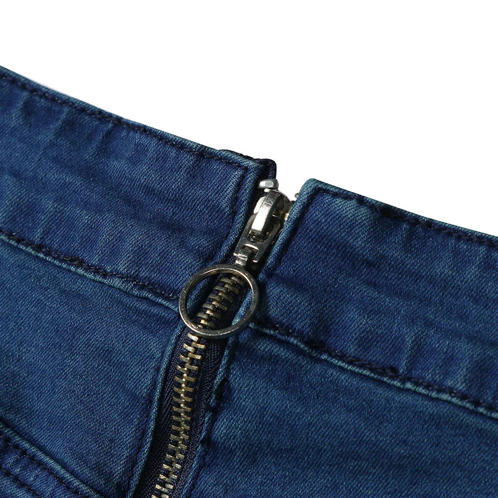 Женские эластичные мягкие и удобные узкие джинсы с молнией сзади; брюки с высокой талией; L50/0130