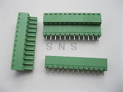 

30 pcs Screw Terminal Block Connector 3.5mm 12 pin Green Pluggable Type