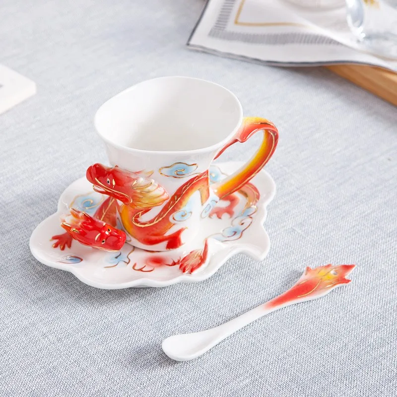 Кофейная чашка креативная кружка из костяного фарфора 3D эмалированная