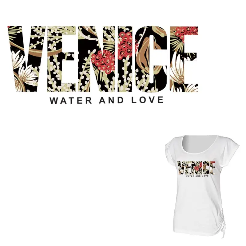 

COSBILL Iron On Patch Venice New Design A-level Washable Heat Transfer For Adult Print T-shit Patches Y-116