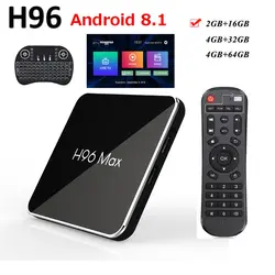 Android smart tv box h96 max x2 Android 8,1 4 gb 64 gb поддержки i8 Клавиатура tv box h96 4 K 3D 1080 p USB3.0 youtube Android tv