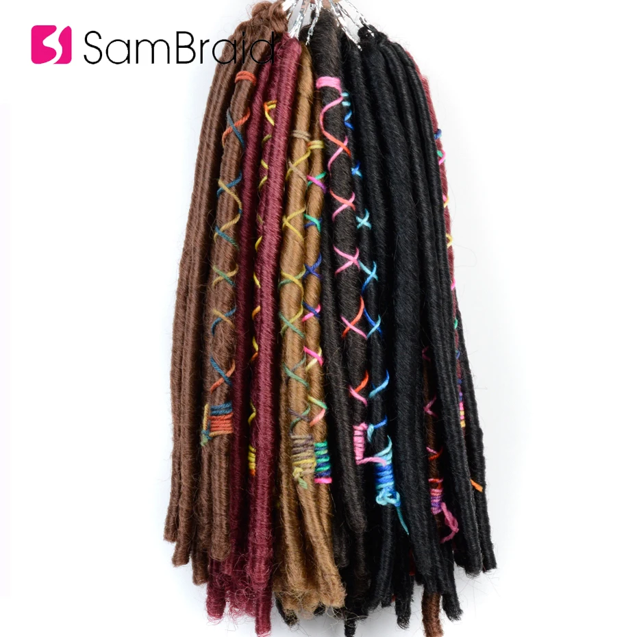 Sambraid новые вязанные косички Faux locs волосы Синтетические плетение наращивание волос высокотемпературное волокно 14 дюймов 190 г/упак. для женщин