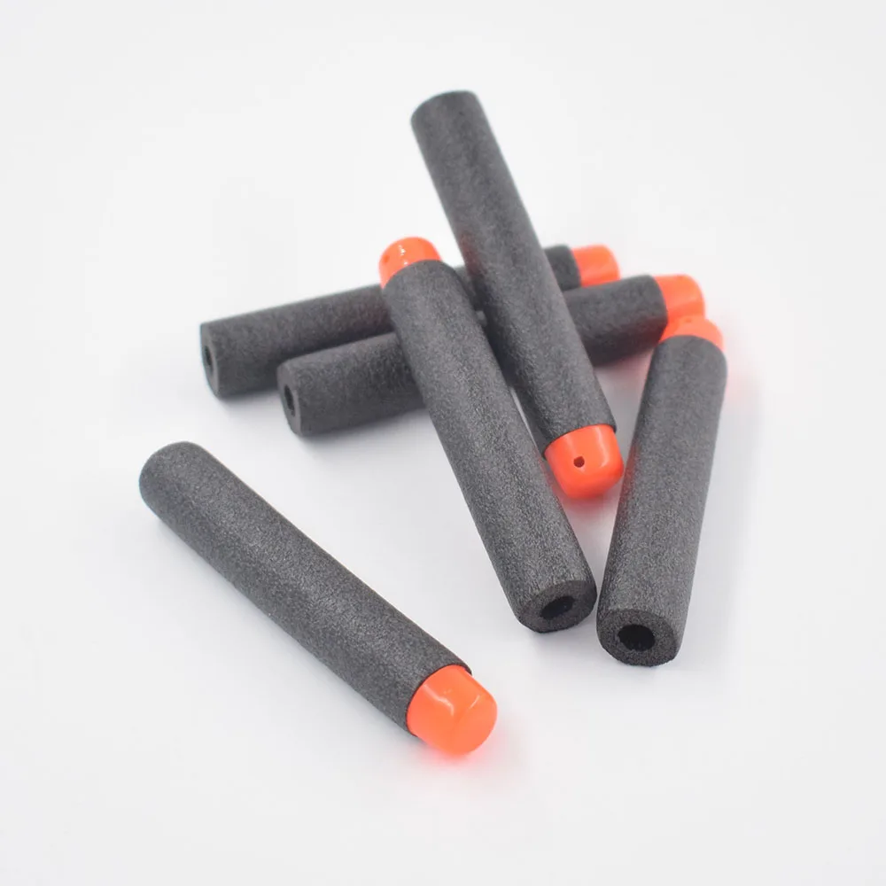 100PcsLot Soft Hollow Hole Head Foam Refill Darts Whistle Sucker Head Bullet Fit for Nerf Gun Soft Bullet Gun (13)