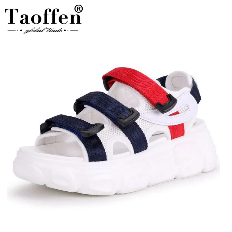 

Taoffen Thick Sole Female Sandals 2019 New Summer Fashion Beach Breathable Shoes Ins Tide Casual Sandals Women Size 35-39