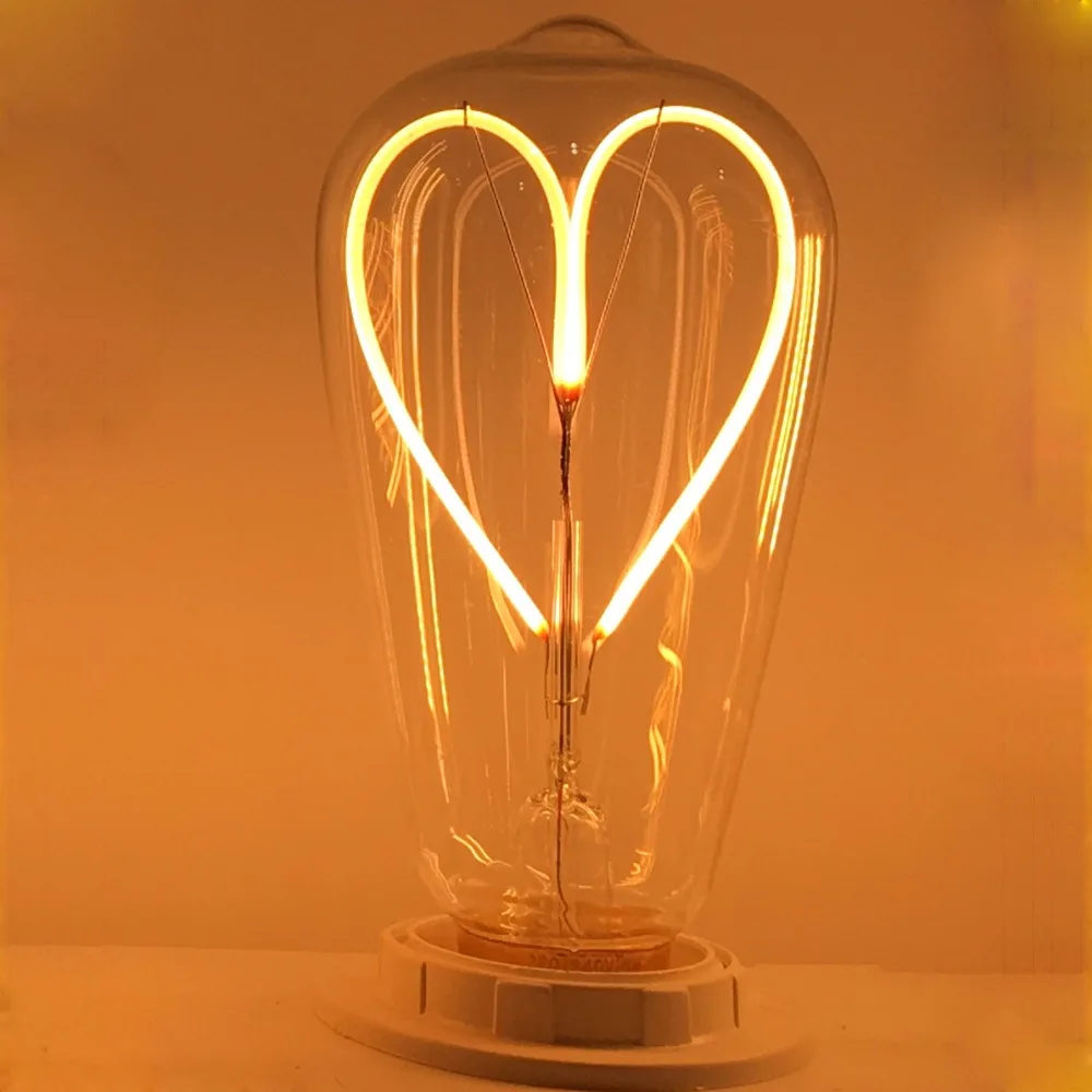Uncleahtoh ST64 E26 E27 LED flexiblle лампы накаливания 2700 К теплый белый Dimmable свет|dimmable light|filament