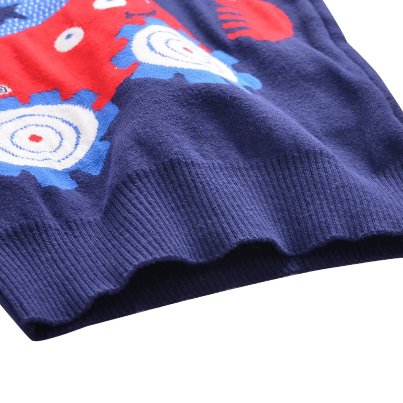New Autumn Boys Sweater Car Pattern Kids Pullover Long Sleeve O-Neck Thick Sweater Winter Warm Boys Clothes 2-6T Boys Clothing (3)
