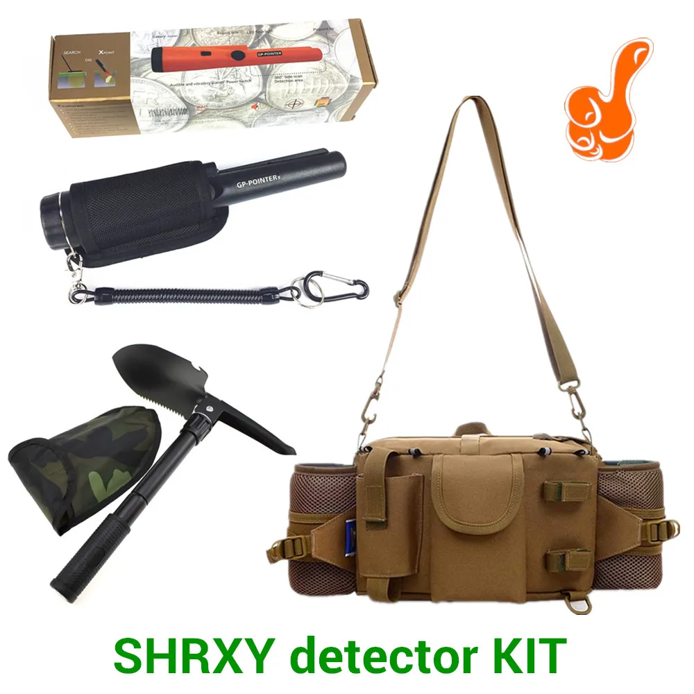 

2019 Upgraded Sensitive Gp Pointer Metal Detector Kit Pro Pinpointing Hand Held Metal Detector with Toolkit Pockets and Shovel