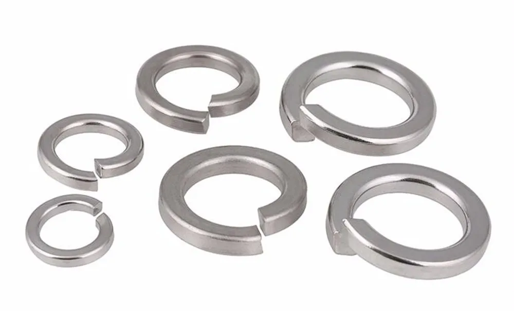 50pcs M10 M12 Stainless Steel Spring Washer Split Locking Washers