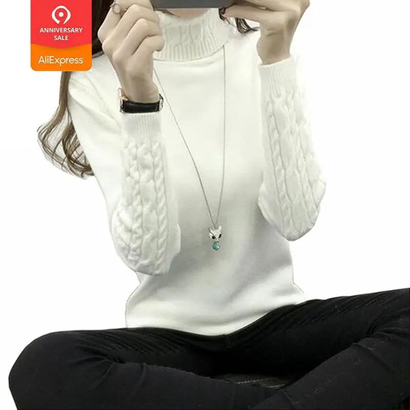 

Hot Autumn Winter Women Sweaters and Pullovers Fashion turtleneck Sweater Women twisted thickening slim pullover sweater