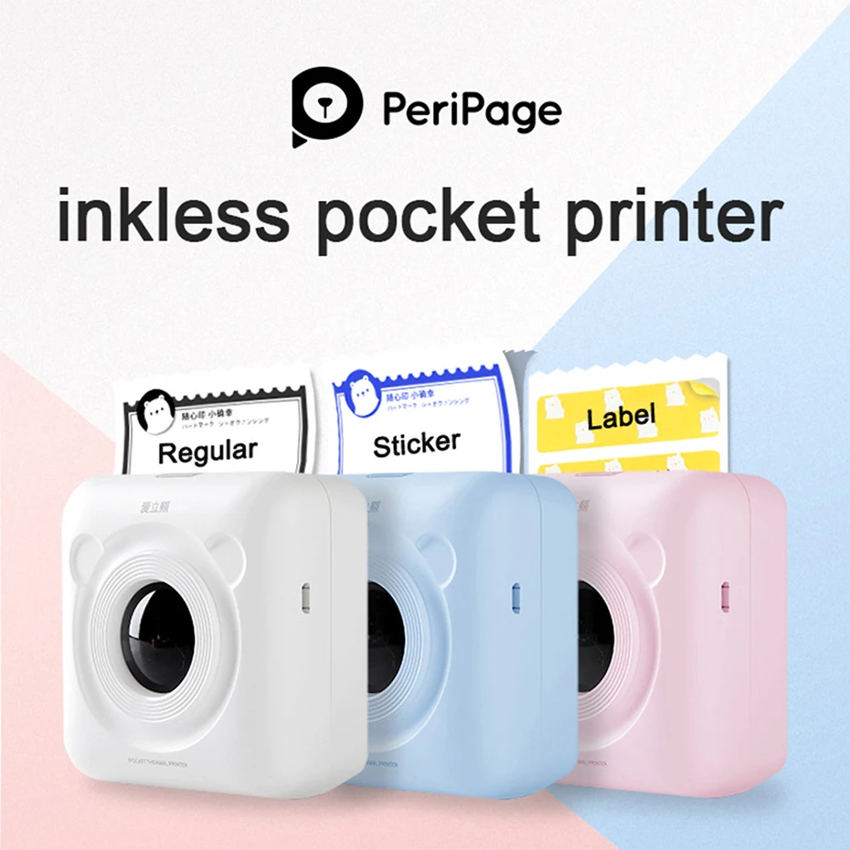 mini portable photo printer thermal bluetooth printer for iphone