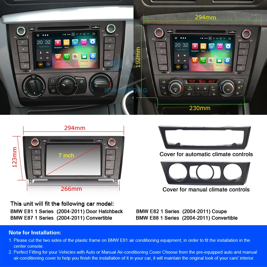 Discount Autoradio Android 7.1 DAB+ GPS WiFi Bluetooth Car CD DVD Navi for BMW 1 Serie E81 E82 E87 E88 Door Hatchback Coupe Convertible 1