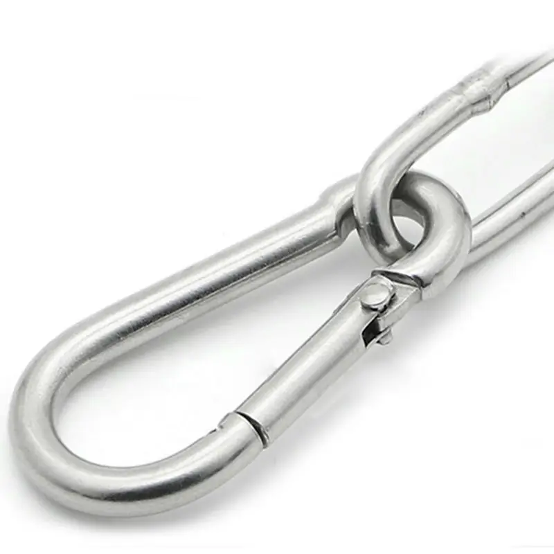 5pcs 4x40mm Silver Multifunctional Spring shap Quick hook Chain