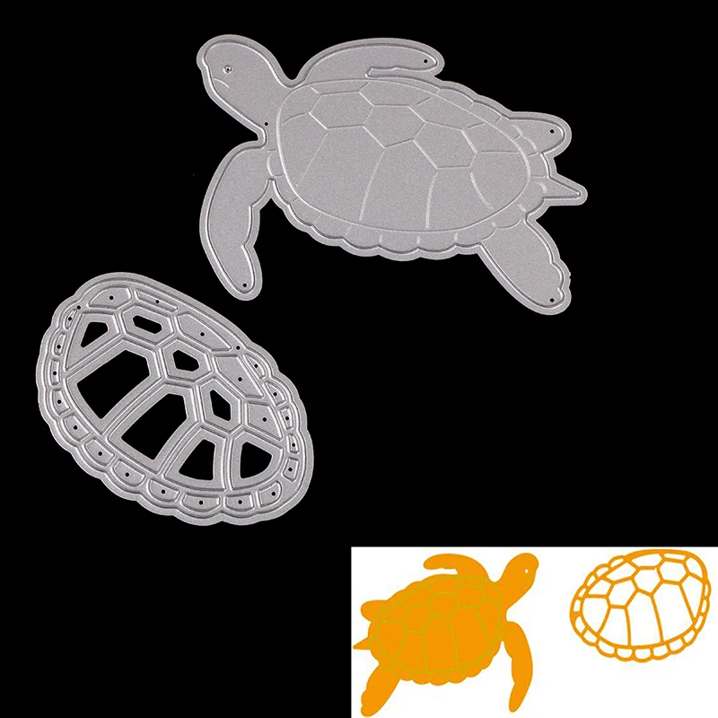 Tortoise Cutting Dies Scrapbooking Metal Design Embossing Folder Stencil DIY Photo Album Decorative Craft 11.1cm x 8cm