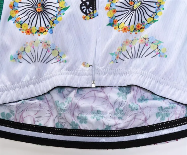 7 Fresh Fashionable Style Flower Beauty Printing Lady Cycling Jersey Summer Bicycle Jersey Outdoor Sportswear Short Sleeve Ropa Ciclismo (1)