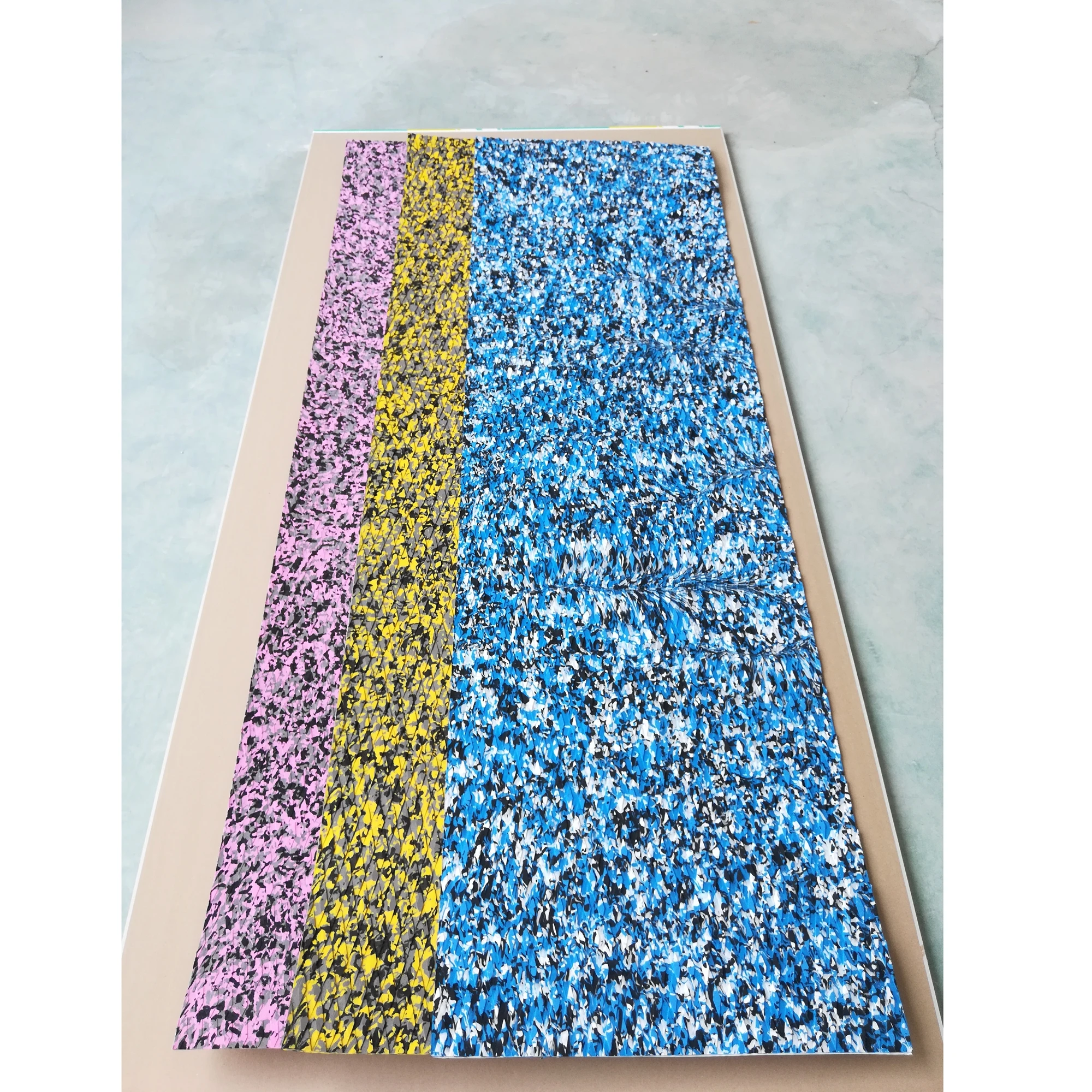 

Camouflage blue/yellow/blue EVA 3M glue skidproof top pad deck pad stand up paddle board sup deck pad grip pad