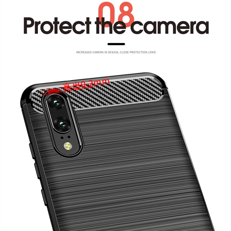 Чехол IPAKY для Huawei P20 чехол Lite Nova 3e силиконовый гибридный из углеродного волокна