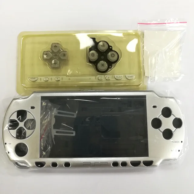 

Silver Color Full Set Housing Shell for PSP2000 PSP 2000 2006 SERIES Console Case Cover Faceplate with buttons set