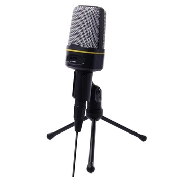 

Computer Condenser Microphone Studio 3.5mm Plug & Play Mikrofono for PC Desktop Laptop for Online Chatting Recording Gaming Mic
