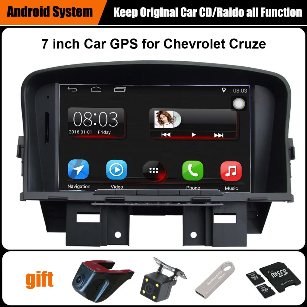 Upgraded Original Car multimedia Player Car GPS Navigation Suit to Chevrolet Cruze WiFi Bluetooth font b