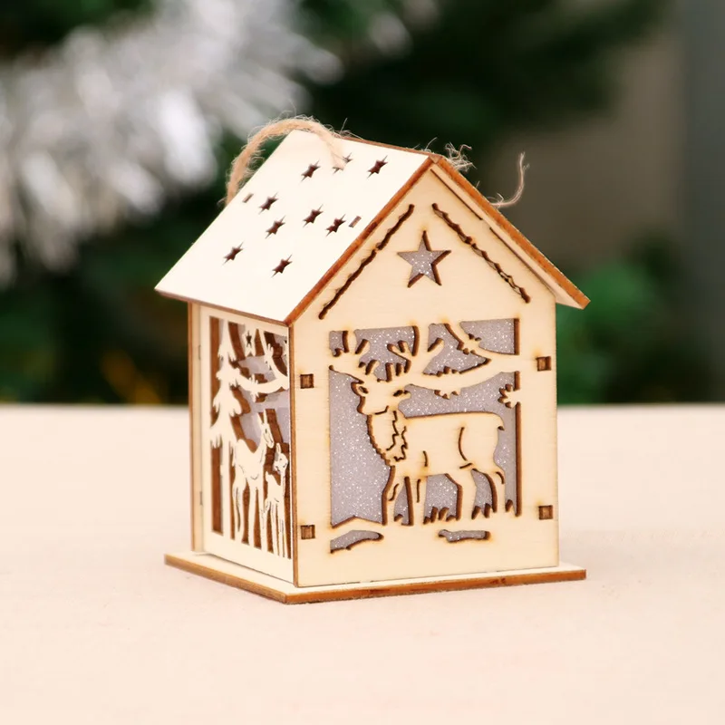 Праздничные светодиодные деревянные украшения для дома, рождественская елка, подвесные украшения для дома, отличный рождественский подарок, свадебный Navidad