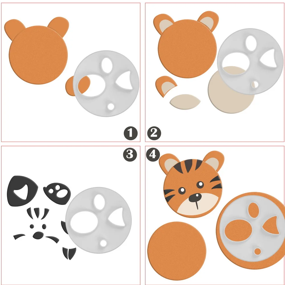 

NICEYARD DIY Cake Mold Cartoon Animals Mold Plastic Cookies Biscuits Mold Bakeware Fondant Cutter Mold Sugar Craft Tool