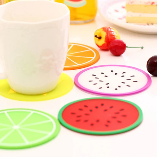 2019 Della Novità Carino Sottobicchiere di Frutta a Forma di Tazza Del Silicone 2019 Della Novità Carino Sottobicchiere di Frutta a Forma di Tazza Del Silicone