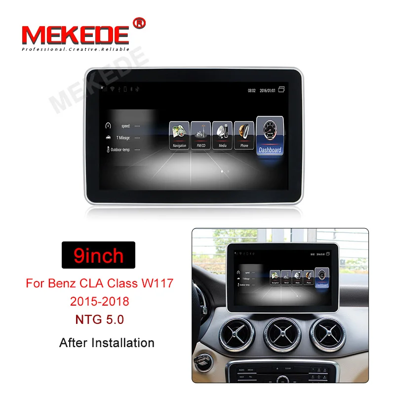 Mekede " ANDROID Автомобильная Мультимедийная система для Mercedes Benz CLA Class W117 2013 с 4G wifi BT carplay - Цвет: 2015-2018 NTG 5.0