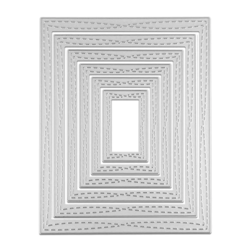15cm Double Sew Thread Square Frame Metal Die cutting Dies For DIY Scrapbooking Photo Album