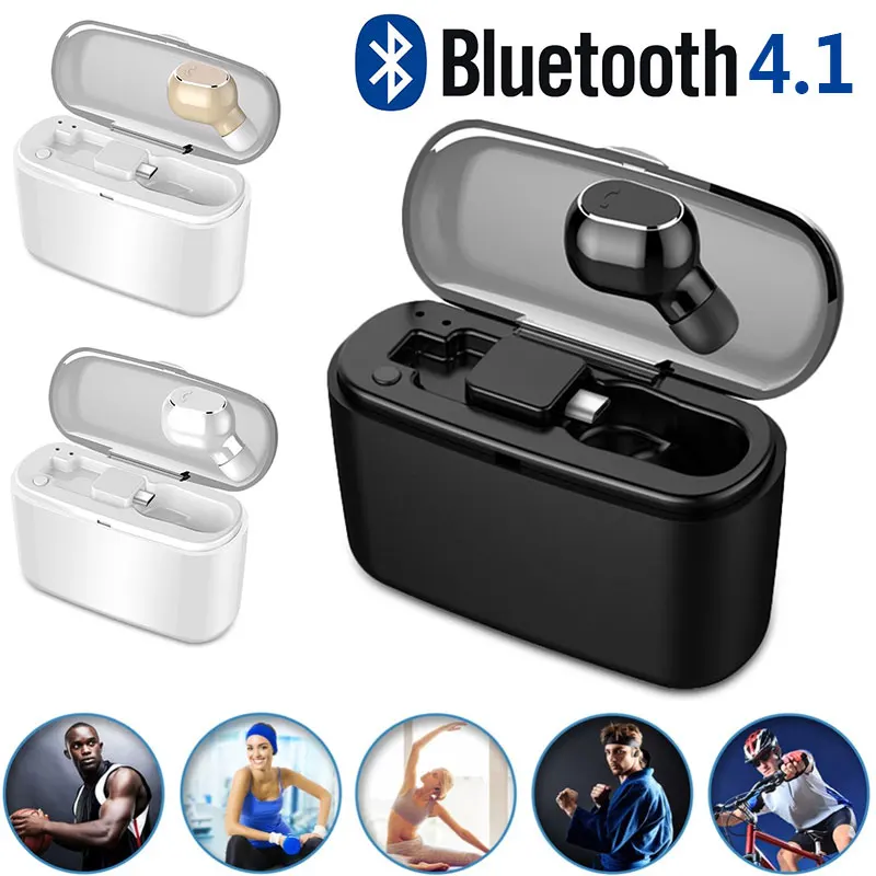 Беспроводные Bluetooth наушники M8 Mini V4.1 басовые стереонаушники гарнитура вкладыши со