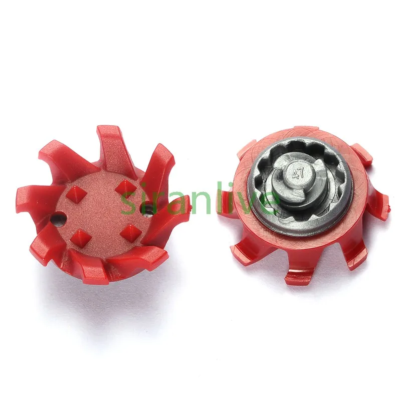 

14 PCS Gray&Red Golf Shoes Spikes Fast Twist Tri-lok Replacement Fit Footjoy Free Shipping
