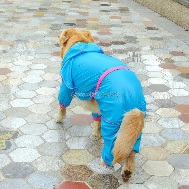 Большие собака плащ-дождевик одежда водонепроницаемый для собак плащ домашние собачка Толстовка rainjacket 4 ноги 4 цвета SZ 8- 26 на продажу