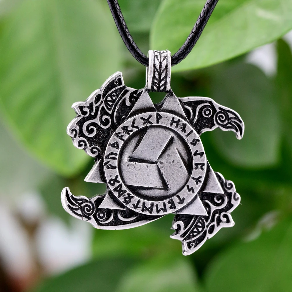 10 шт. Nodic Valknut Амулет ожерелье легендарный Ворон и голова Волка амулет кулон