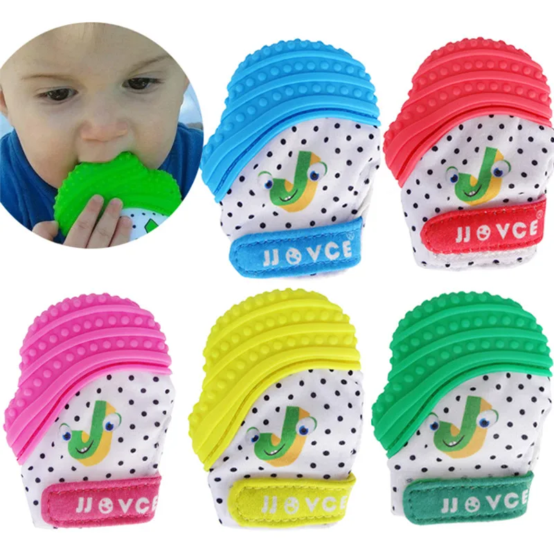 

1pcs Small Baby Food-Grade Silicone Teething Mitten for Petite or Preemie Babies Pacifier Glove Teeth Beads