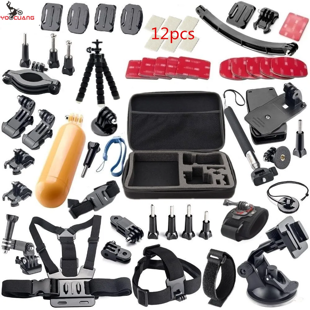 

YOOCUANG For Gopro Accessories Set Helmet Chest Head for Go pro Hero 5 5S 4S 3 accessories xiaomi yi camera EKEN H9 Y33