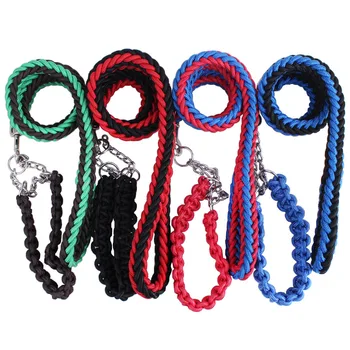 

2018 New Nylon High Quality Large Dog Leashes Pet Traction Rope Collar Set For Big Dogs Controlled Chain Free Shipping