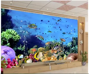 

3d wallpaper custom photo non-woven mural wall sticker 3 d The blue sea world painting 3d wall room murals wallpaper