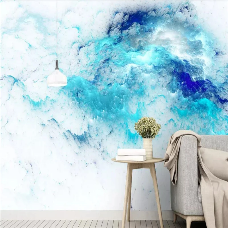 

Decorative wallpaper Modern simple style Nordic abstract colorful cloud background wall